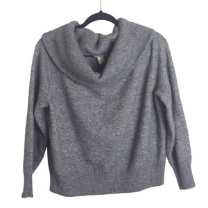 Oversized Boxy Cowl Neck Sweater Wool Blend Women's Size Small